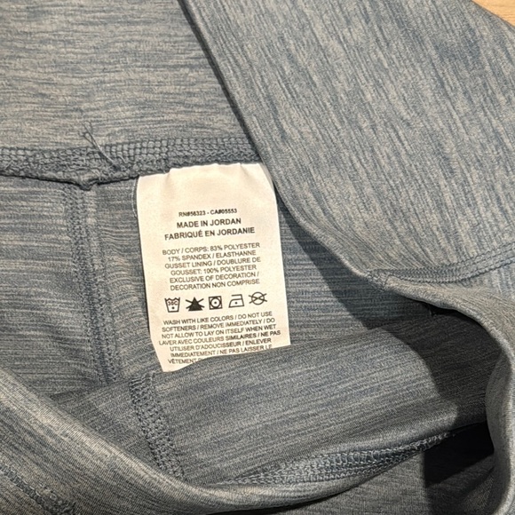 Nike Yoga Ruched High Waisted Ankle Blue Leggings - Picture 9 of 10